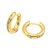 Hoop Earrings Korea Style Nickel Free Anti Rust Silver Gold Plated Copper CZ Setting Round Huggie Earring For Women Ladis