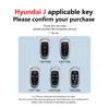 New Alloy Car Key Case Cover Shell for Hyundai Solaris Sonata Hybrid NEXO NX4 Santa Fe Tucson 4/5/7 Buttons Key Fob Holder