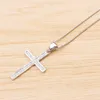 Pendentif Colliers 925 Argent Couleur Collier Et Dames Mode Croix Zircon Bijoux Accessoires Cadeau