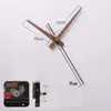 Wandklokken 12888 Silentklok Sweep beweging houten handen lange schacht mecanismo reloj voor 3D mecanisme horloge murale 14inch