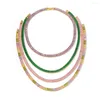 Charm Bracelets INS Style Gold Plated For Women Jewelry Full Zircon Halskette Edelstahl Tennis Chain Bracelet