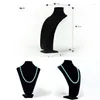 Pochettes à bijoux en gros 22CM haut cou buste collier support pour support noir velours affichage debout support