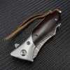 Camping Hunting Knives Damascus Steel Mini Pocket Folding Knife Wood Handle Högkvalitativa Taktiska knivar Utomhus Camping Hunting Tool Collection Gift P230506