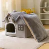 Mattor andas varmt plysch husdjur säng hus avtagbar tvättbar mjuk kattkudde kennel för små hundar katter husdjur leveranser