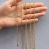 Dainty 18K Gold Paper Clip Chain Necklace Waterproof Minimalist Stainless Steel Chains Tarnish Free Paperclip Link Chain