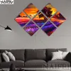 Stitch 7 pezzi Full Square Diamond Painting Croce Sunset Sunset Tree Paesa