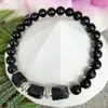 Strands MG1930 NOVO Design 6mm Raw Raw Black Turmaline Protection Protection Bracelet Raiz Chakra Grounding Jewelry