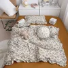 寝具セット韓国のヴィンテージの花柄のフリルの綿の赤ちゃん布団カバー子供子供幼児用ベビー布団カバーキルトカバー寝具230506