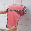 Cleaning Cloths Kitchen Towels Cotton Dishcloth Super Absorbent Non stick Oil Reusable Cloth Daily Dish 230505