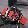 R0LEX -handleden för 2023 Nya herrklockor Alla Dial Work Quartz Watch High Quality Top Brand Clock Men Fashion Rubber Watch Band R02