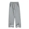 Spodnie męskie High Street Leg Zipper sportowe spodnie typu casual 2023 sznurkiem spodnie dresowe w pasie wiosna długie 2A1082