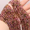 Beads Natural Stone Round Shape Faceted Tourmaline Loose Exquisite Beaded For Jewelry Making DIY Bracelet Necklace Accessories