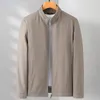 Men's Jackets 2023 Fashion Casual Men Spring Autumn Turn Down Collar Outwear Long Sleeve Pocket Zipper Thin Coat M29