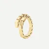 Anillo de hueso de serpiente de diseñador Joyas de lujo Anillo de oro de 18 quilates Un regalo de joyería de alta calidad para mujeres y niñas para el Día de San Valentín Antialérgico No se deslustra