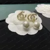 Stud Earring 18K Gold Plated 925 Silver Simple Mixed Designers Letters Stud Geometric Famous Round Rhinestone Pearl Earring Wedding Party Jewerlry