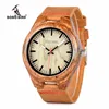 Relógios de pulso Bobo Bird Witch Vintage Design e Genuine Shather Kand Wristwatch Men Watch Zebra Wooden Watches Relogio Masculi