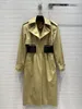 Women's Trench Coats Women Spring Autumn Solid Twill Bawełna wysokiej jakości strzałka kołnierzyka długa kurtka klasyczna szczupła płaszcz żeńska