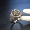 Roestvrijstalen antieke zilveren vrijmetselaar vrijmetselaars ring juweel retro kwaliteit speciaal ontwerp voor mannen vrouwen gratis mason ring mason persoonlijkheid sieraden