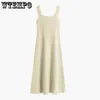 Casual Dresses Sticke Dress Solid Women's Sticke Suspender Midlength Dress Bottoming Sexig Vest Kirt Autumn Winter Drop Shipping Z0506