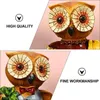 Decoratieve objecten Figurines 4pcs Creative Resin Owl ornament Schattig hoogwaardige voetenhangende poppen Owl Figurine-ornament voor thuiskamer decoratie 230506