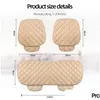 Car Seat Covers Er Accessory Front Rear Flocking Cloth Winter Warm Cushion Breathable Protector Mat Pad Interior Drop Delivery Mobil Dhpi5