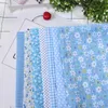 Fabric Printed cotton fabrics 25cm x 25cm 7pcs color quilted for sofa cushion patchwork diy handmade material P230506