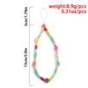 Charm Bracelets 2023 Colorful Acrylic Bead Smile Mobile Phone Chain Pearl Rope Cellphone Strap Anti Lost Lanyard For Women Summer Jewelry
