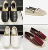 Designer de luxe Femmes Canva Espadrilles Plateforme D'été Avec Lettre Boucle Mocassins Filles En Cuir Véritable Semelle Souple Toile Casual Chaussures Avec Boîte Sacs NO36