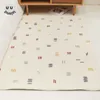 Playmats White Living Room Fluffy Plush Bedroom Babi Play Furry Children's Rug Baby Folding Carpet Soft Floor Mat