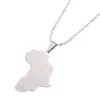 Chains Trendy Chain Jewelry Stainless Steel Africa Country Map Pendant Women Men Unisex Necklace