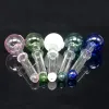 2017 Colorful Pyrex Glass Oil Burner Pipe Clear 17mm Glass Oil Burner Glass Tube Pipe Oil Nail Free Shipping