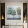 Pinturas hechas a mano grande moderno lienzo arte pintura al óleo cuchillo árbol de oro para el hogar sala de estar el decoración imagen de la pared