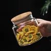 Bottiglie di stoccaggio Contenitori sigillati in vetro ad alto contenuto di borosilicato per alimenti in vetro da 500 ml Vaso con serbatoio coperto in bambù da cucina