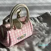 Designer-Damen-Designer-Tasche Pink Plaid Bag Cute Portable Messenger Bag