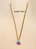 Pendant Necklaces Bohemia Colorful Shell Pendent Metal Gold Color Chain Necklace For Women Fashion Beach Party Jewelry