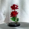 Fleurs décoratives Artificielle Romantique Faux Rose LED Lumière Pour Toujours Fleur Ensemble Cadeau Pour Femmes Petite Amie Mère Bureau Ou Décorations Pour La Maison