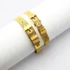 Urok Bracelets 1PC Złote siatka pasek zegarek opaska ze stali nierdzewnej Bransoletka ze stali nierdzewnej 8 mm 10 mm dla slajdów litery biżuteria Making Akcesoria