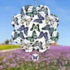 Sublimation Blank 3D Wind Spinners Alluminum Large Flower shape Spinning Hanging Patio Yard Decoration Blanks for DIY Both sides printable