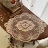 Table Mats Vintage French Lace Tablecloth Rose Embroidery Placemat Coffee Cup Po Prop Party Decoration