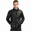 Hommes vers le bas canard veste 2023 automne hiver hommes mode décontracté col léger manteau marque vêtements noir rouge marine