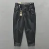 Pantaloni da uomo 2023 Primavera Autunno Uomo Puro Cotone Cargo Stile Coreano Maschile Casual Cintura Allentata Metà Vita Uomo Pantaloni Plus Size 29-36