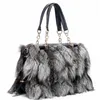 School Bags 2023 Winter Fashion Fur Bag High Quality Soft Plush Designer Lady Out Is Both Stylish And Generous.