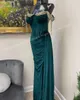 Бархатное длинное платье выпускного вечера 2K23 наложение с разрезой с разрезом с разрезом с разрезом