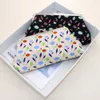 Portamonete da donna con chiusura a bacio Portamonete Porta carte con stampa di fiori colorati Porta carte da donna Mini pochette per riporre cosmetici