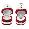 Jewelry Pouches 4XBE Sweet Santa Claus Ring Earring Ear Stud Storage For CASE Jewellery Container Box