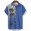 Camicie casual da uomo Camicette e camicette hawaiane T-shirt stampate in 3D per uomo Camicia oversize da uomo in stile resort