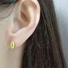 Stud Earrings Minimalist Gold Silver Color Large Circle Geometric Round Heart Big Earring For Women Girl Wedding Party Jewelry Ear Cuff