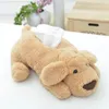 Organization Cute Cartoon Plush Teddy Dog Tissue Cover Box Paper Container Napkin Storage Holder Case Dispenser Home Decor Room Car Accessory