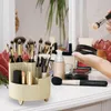 Pudełka do przechowywania 360 obrotowy makijaż pędzel luksusowy pudełko kosmetyczne szminki organizator eyeliner