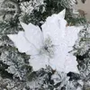 Decorative Flowers Christmas Tree Decoration Artifical Poinsettia DIY Wreath Home 28 28cm Velvet Garden Plastic Artificial Fake Plant